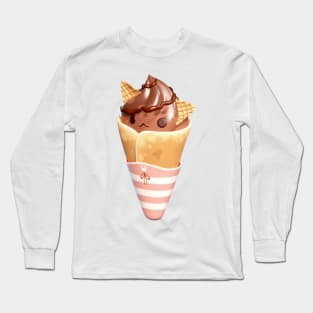 Kitty Choc Crepe Long Sleeve T-Shirt